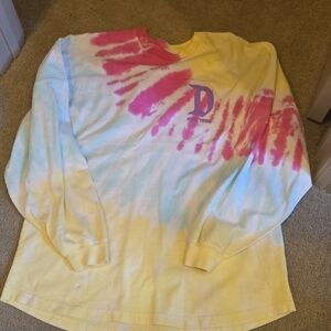Disney Tie-Dye Long Sleeve Tee White Pink